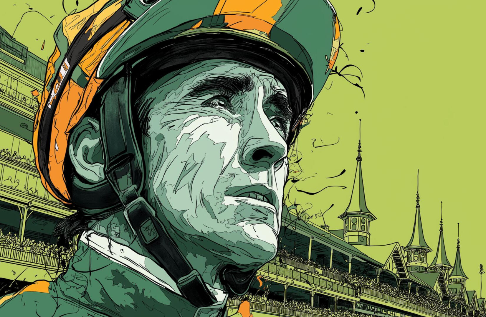 Horse Racing Ownership Face of a jockey